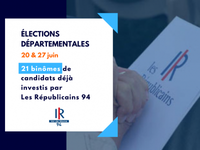 Elections départementales : 21 binômes de candidats déjà investis
